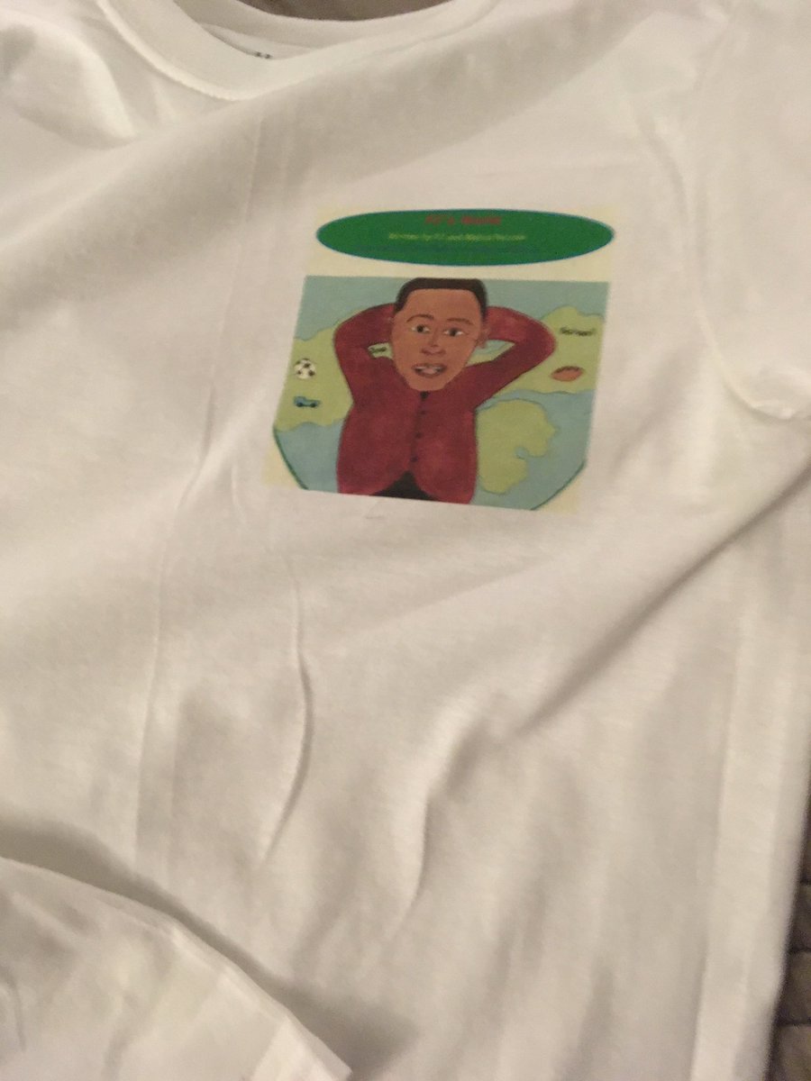 MelicaNiccole's tweet photo. I got mine. What about you? #Support. Purchase your very own t-shirt. #Jersey #childrensbook #read #books #13books https://t.co/wUPrCB0hgx