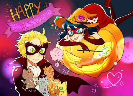 STARIANAP's tweet photo. Happy Halloween Miraculers!!!! 🐱🐞 😄🎃 https://t.co/ZRHNjadrpG