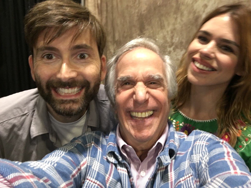 David Tennant, Billie Piper and The Fonz (aka Henry Winkler) at Mega Con Tampa Bay fan convention - 30th October 2016