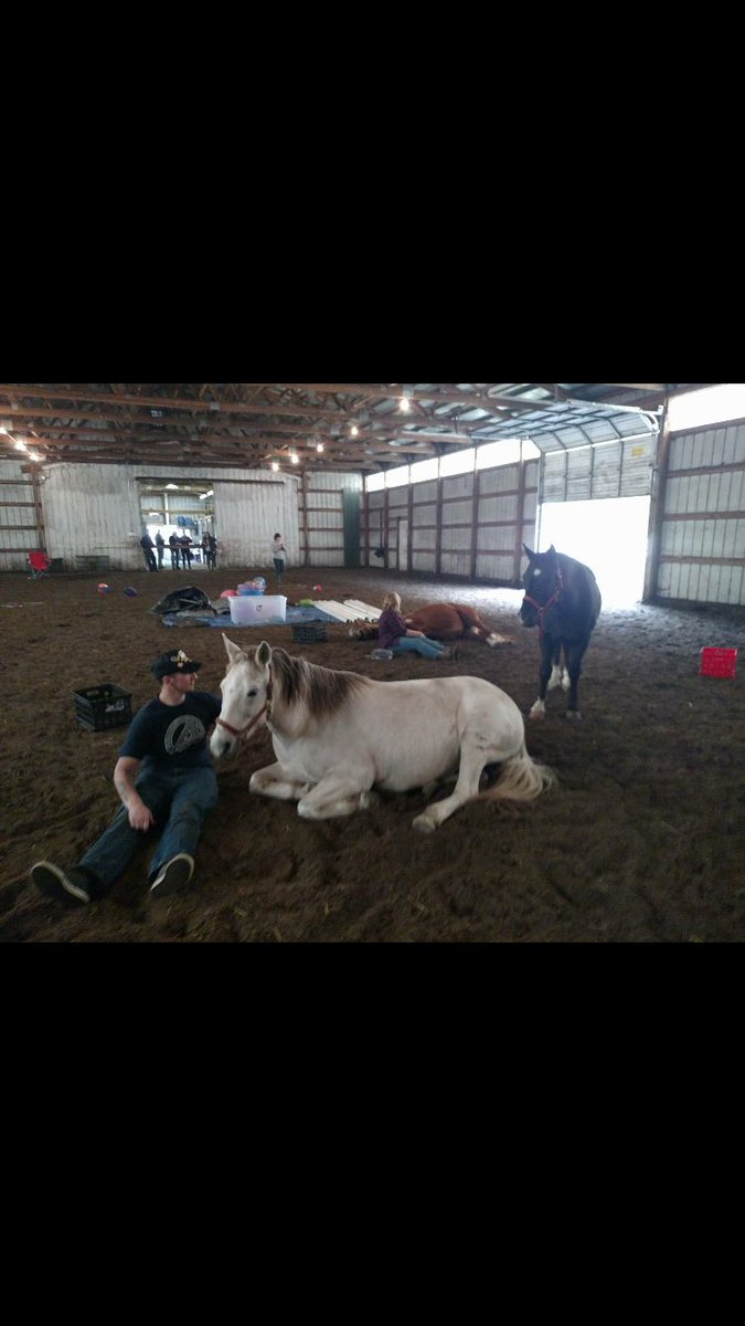 HOOVESFORVETS's tweet photo. Another great workshop in the books. #MaxxLifeLessons #vets #therapy #horses #equine #ptsd #healing #veterans https://t.co/SOiUOs6Vrn