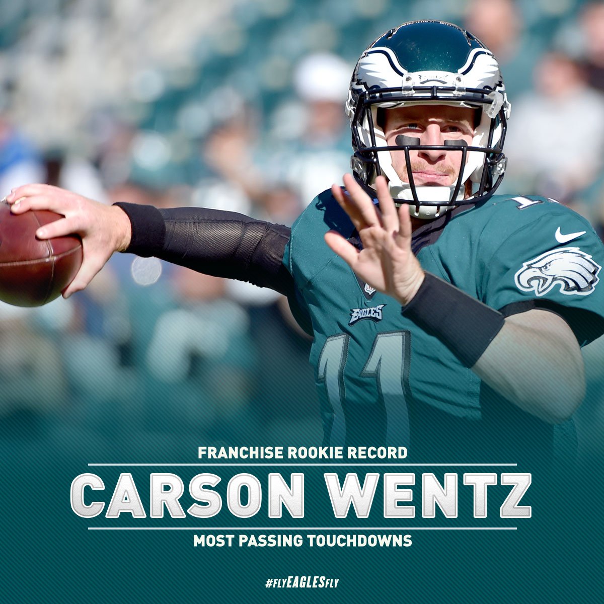 Eagles's tweet photo. An #Eagles rookie record for No. 11.

#FlyEaglesFly https://t.co/8bVc0N5PLw