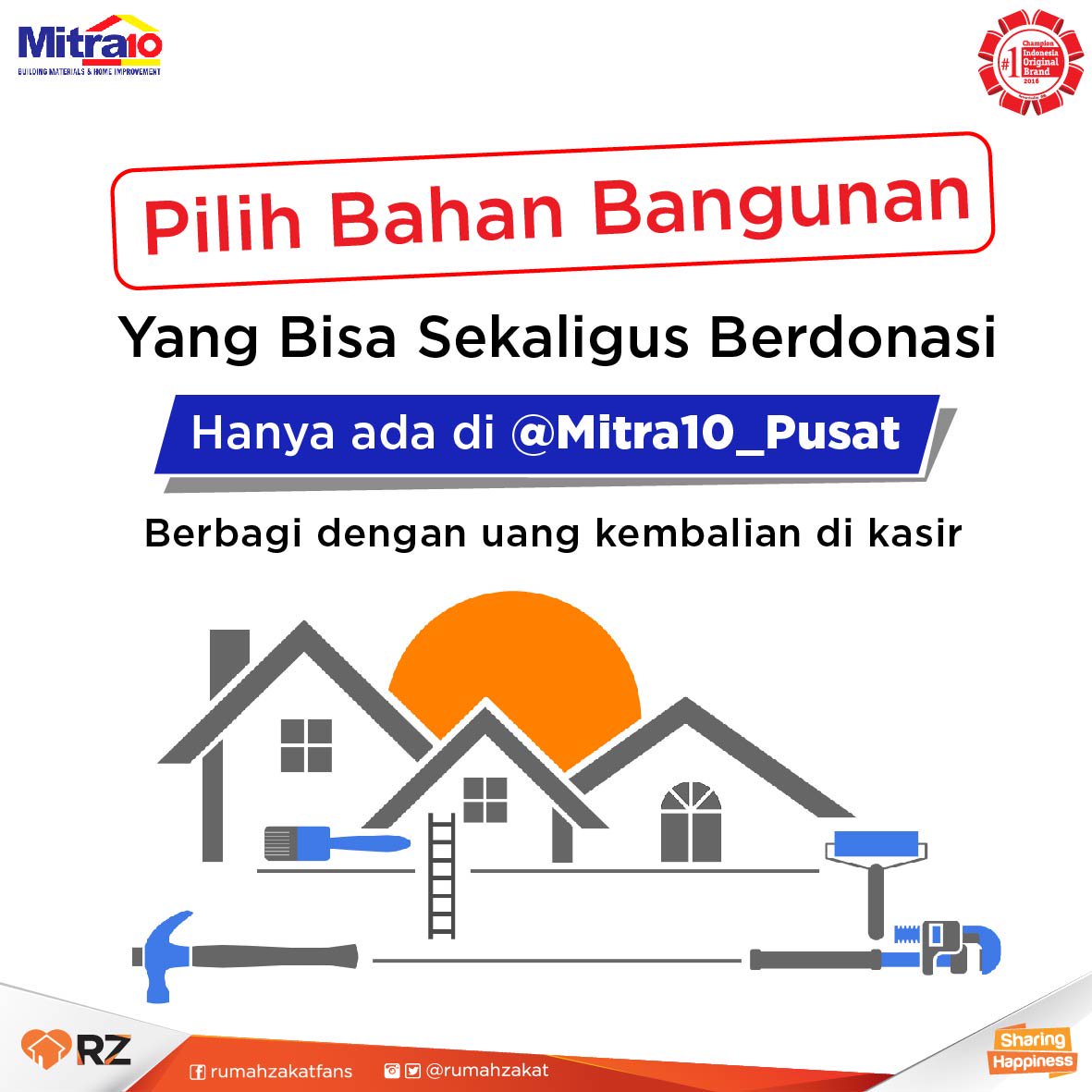 rumahzakat's tweet photo. #KemudahanDonasi Uang kembalian via @Mitra10_Pusat bisa Sobat sedekahkan di kasirnya https://t.co/dhFFOpcTff