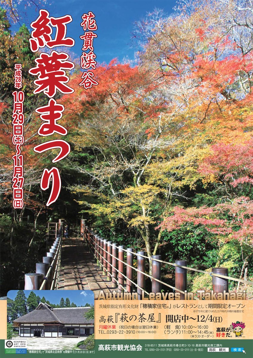 茨城県 No Twitter 27日 日 まで開催中 花貫渓谷紅葉まつり 高萩市 茨城県内で人気の紅葉スポットです ぜひお越しください 例年の見頃 11月中旬 下旬 県内の紅葉スポット色づき速報は T Co Mkcbgerevh 紅葉