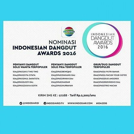 Dukung terus <a href="/2putribahar_jp/">2 Putri Bahar</a>  di  #IDA2016 dg ketik IDA6 (SPASI)  kirim SMS ke 97288 cc :<a href="/k_julbahar/">jul bahar</a> <a href="/fajarsyahriar/">fajar syahriar</a>