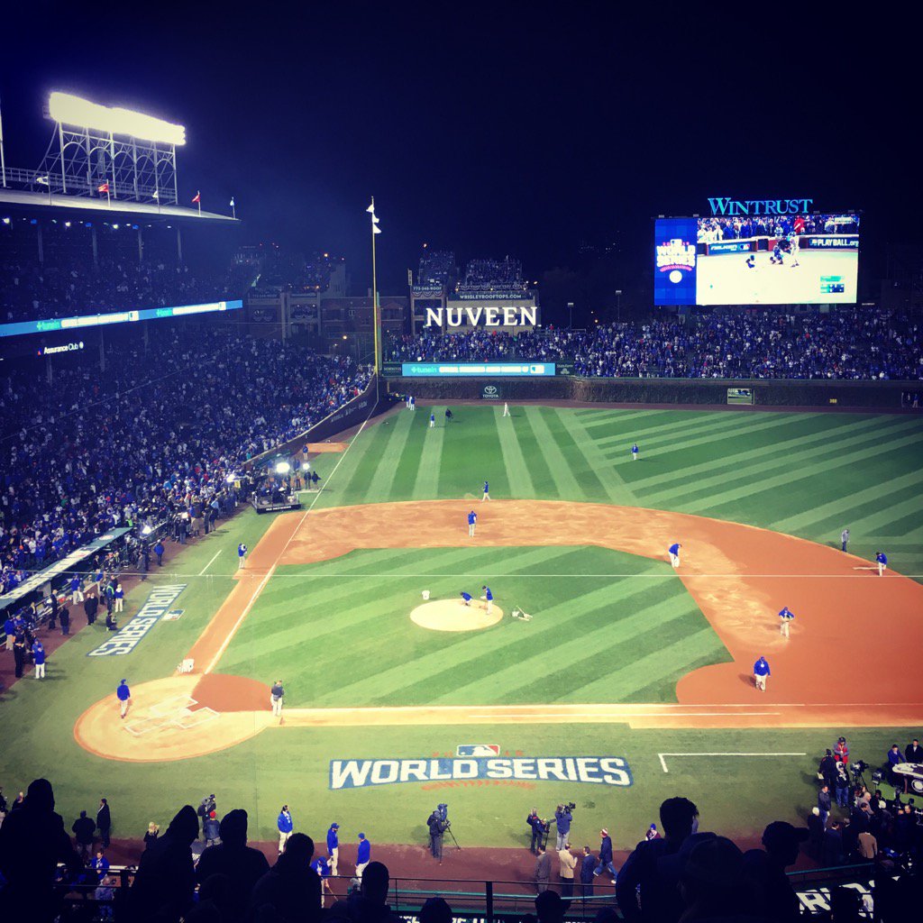 courtneyc_w's tweet photo. What a night at Wrigley! #backtocleveland #WorldSeries https://t.co/wOw00UlDZI