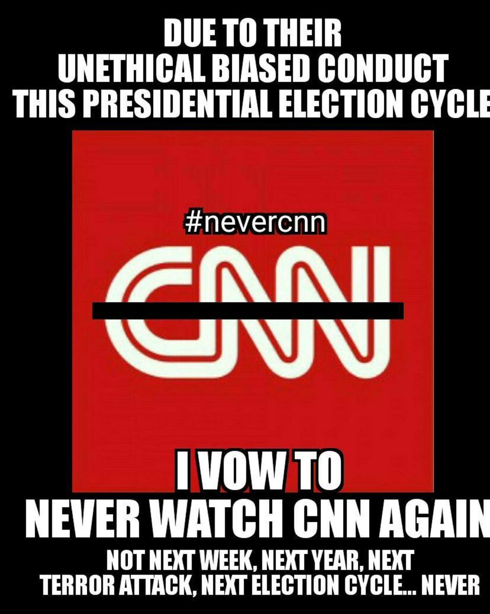 oddpatriot's tweet image. Lets show CNN that we will hold the #msm accountable for unethical media practices #nevercnn #cnnsucks @seanhannity @KevinJacksonTBS