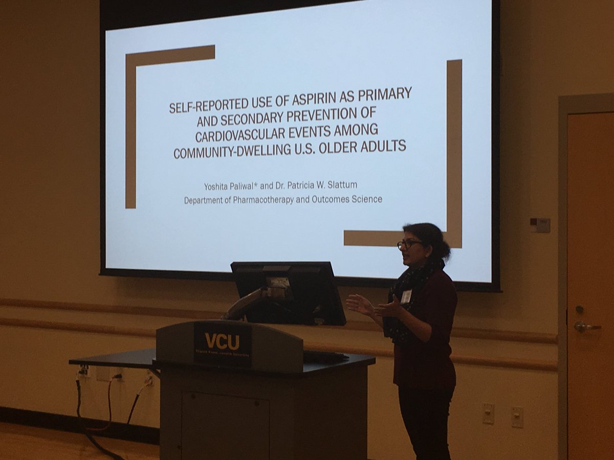 VCUGPP's tweet photo. Two of our #geriatrics #pharmacotherapy graduate students presenting their research at #VCU #SchoolofPharmacy's Research and Career Day. https://t.co/m9T8RyawSI