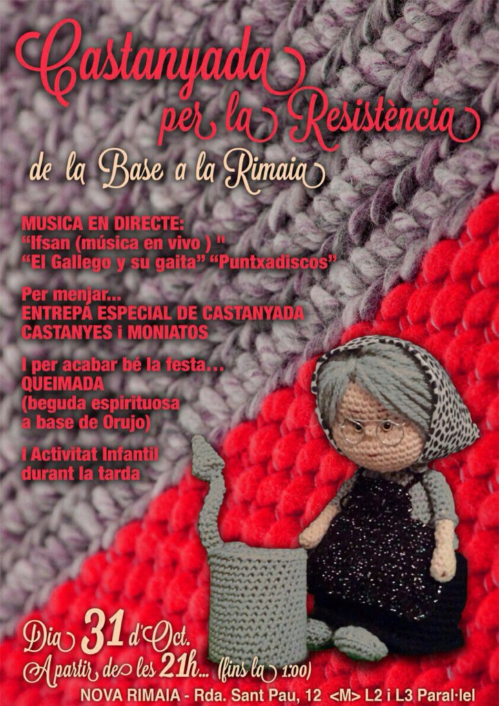 AteneuBase's tweet photo. La Castanyada d'avui es trasllada a @novarimaia per seguir donant suport a la #ResistènciaSorpresa https://t.co/Otbjp4E7rE