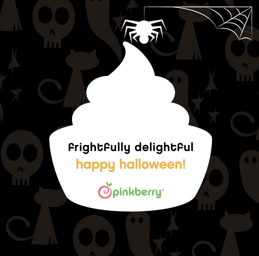 PinkberryOttawa's tweet photo. Happy Halloween from all of us at @PinkberryOttawa! 🎃👻🍦 https://t.co/dwBdAscc7T