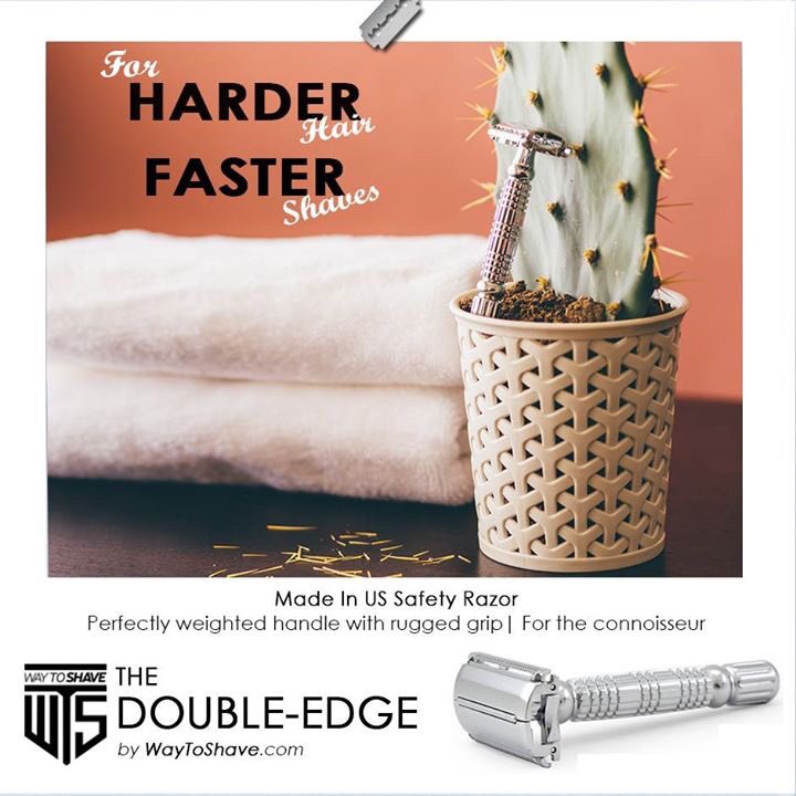WayToShave's tweet photo. Our barber-made double-edge razor is perfect for stubborn strands of harder hair. 
All metal handle for all you connoisseurs. #WayToShave https://t.co/E7SlPSOl2k
