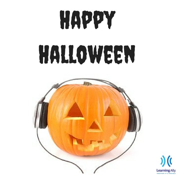 Learning_Ally's tweet image. Happy Halloween! Hope you're enjoying some SPOOKTACULAR audiobooks! #dyslexia #bvi #halloween