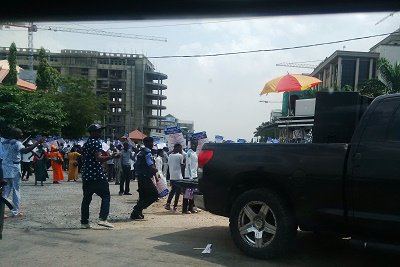 Lawyers in Defence of Democracy and Citizens for good governance‎ on Monday staged a peaceful protest against arrest of Judges by DSS on October 8.