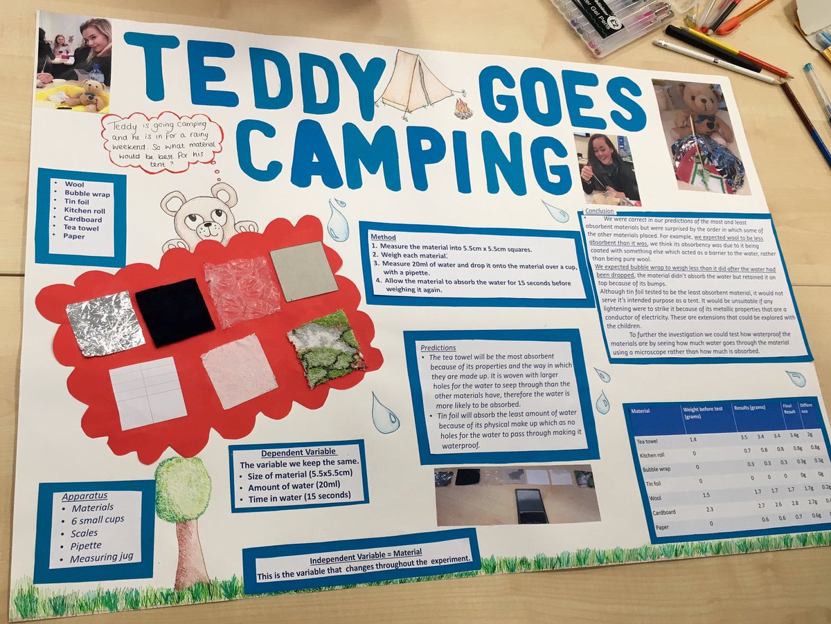 caitlinyorksj's tweet photo. Finished science poster! ⛺️🐻 https://t.co/qvsH3jFvqV
