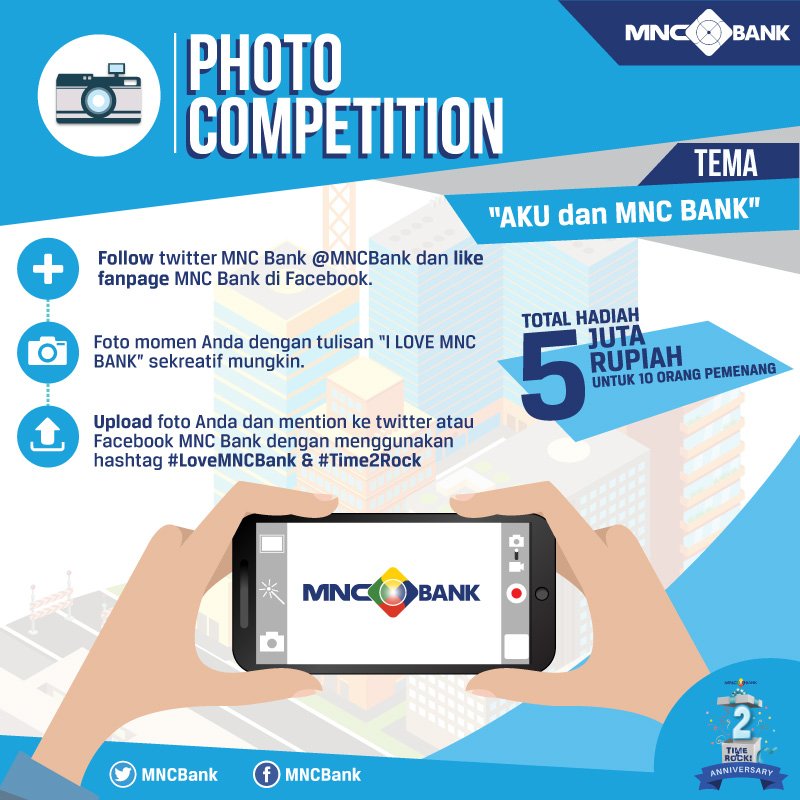 MNCupdate's tweet photo. Hari terakhir utk foto selfie dengan tulisan "I Love MNC Bank", jgn lupa mention @MNCBank dan pakai hashtag #LoveMNCBank & #Time2Rock https://t.co/uEI3EGsSMd