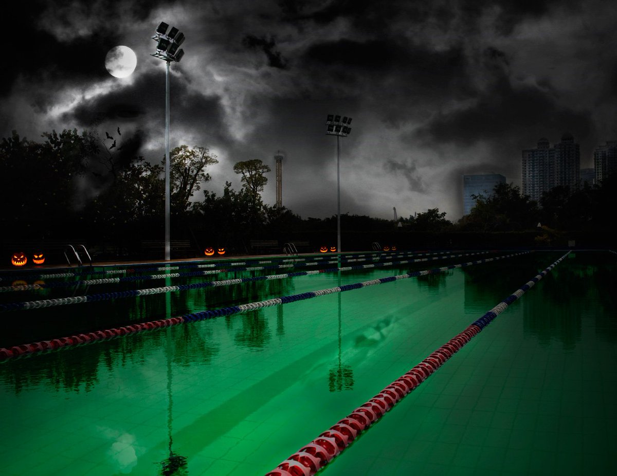 speedo's tweet photo. Have a supernatural swim! #HappyHalloween #SpookyPool https://t.co/x7RYklRH4I