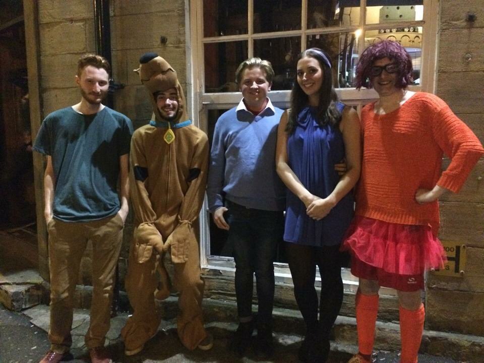 SoundTown_band's tweet photo. Happy Halloween from all of the Scooby gang #halloween #gig #soundtownband https://t.co/psvSS29NAR