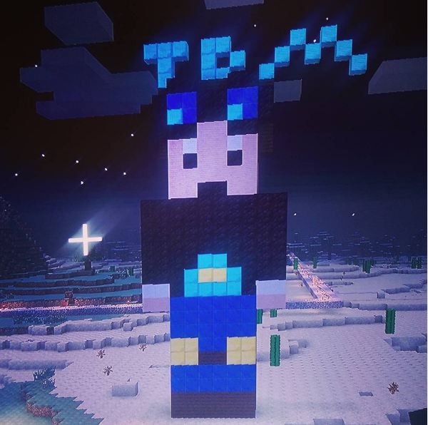 Julesy78's tweet photo. @dantdm 6 year old Claire from Tasmania, Australia wanted to show you that she built you in Minecraft :) She hopes you like it. https://t.co/mzpIFQW5NS