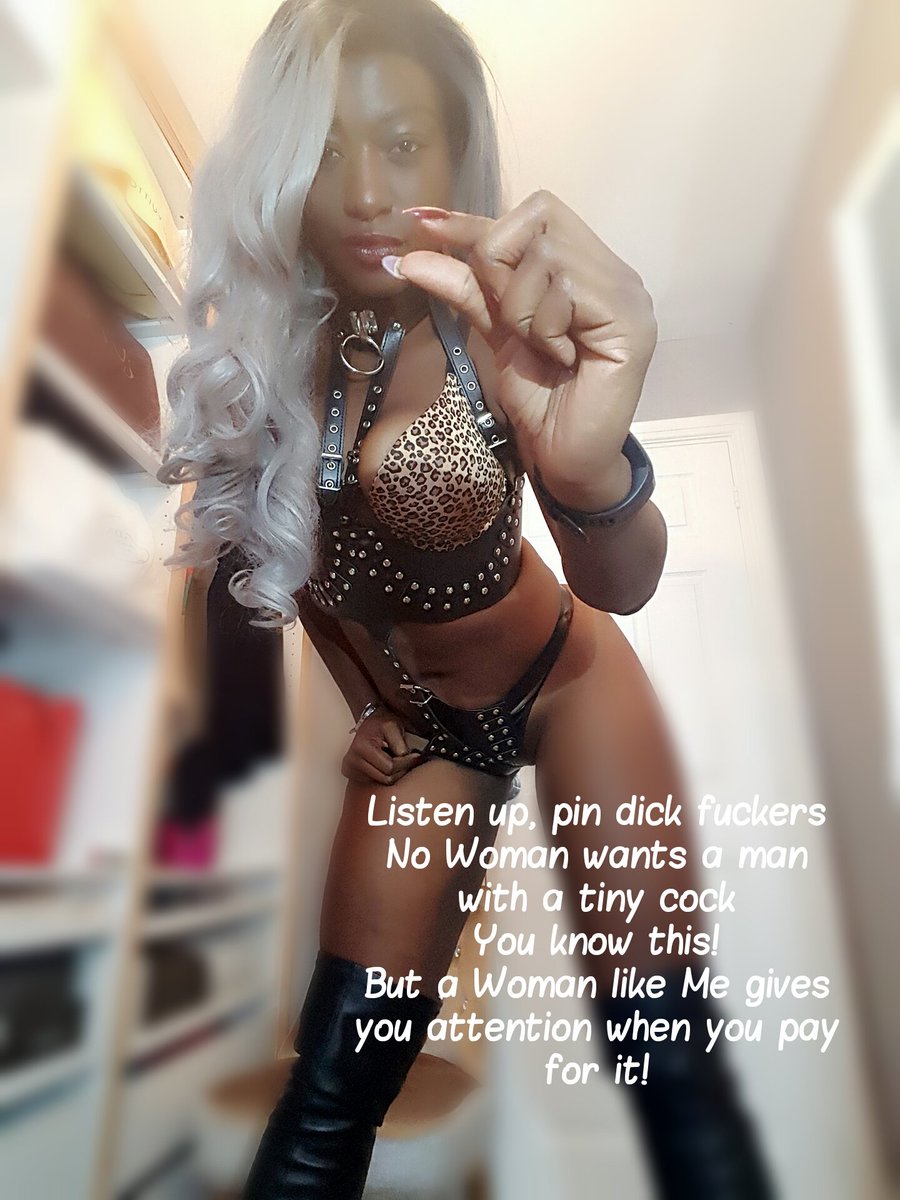 GoddessFoxx11's tweet photo. RT IF YOUR DICK IS TINY

#SPH #Humiliation #Ebony #FinDom #FemDom #CockControl #Chastity #Leather #Lingerie #Nails #Boots #Fetish https://t.co/t9FYRzcp8d