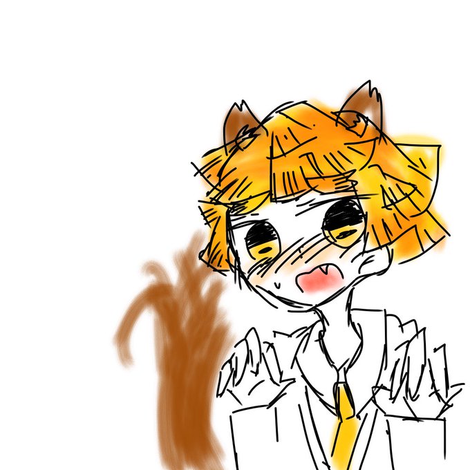 ピーチティーさんがTwitterに投稿した我妻善逸(鬼滅の刃)のイラスト。