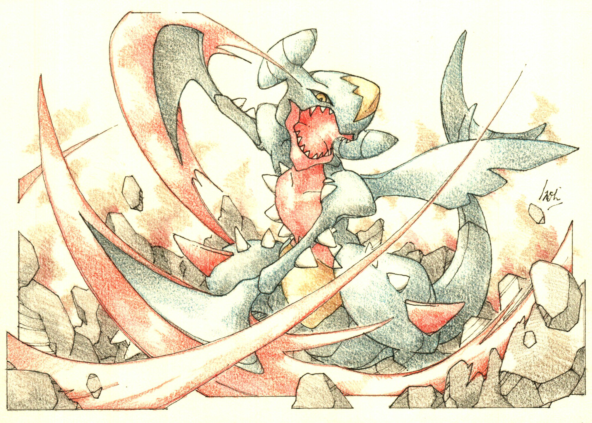 Inori アカウント引っ越し中 今日のポケモン図鑑 ｎｏ ｅｘｔｒａ メガガブリアスの ダブルチョップ T Co Ocmi6ken8t Twitter