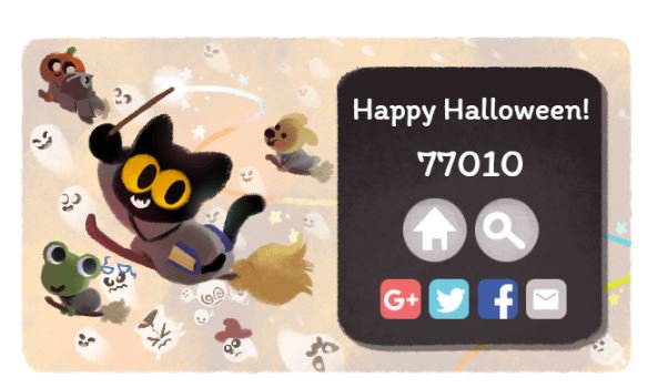 K2LegalSupport's tweet photo. Google's Halloween game is rather fun! #breaktime #competition #beatourscore #ScaredyCat #design #gaming https://t.co/cpH2qNjHVj
