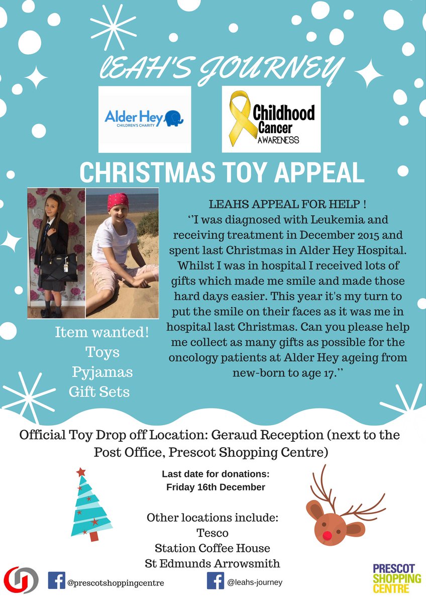 We are proud to be supporting such a fantastic appeal in the run up to Christmas. Good luck Leah, what a fantastic idea!