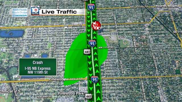 Fatal accident on I-95 NB express at NW 119th St #traffic https://t.co/id3cAOyafS