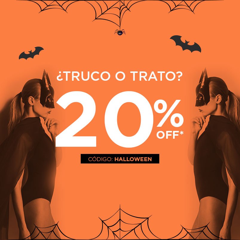 ¡Solo hasta el 1 de noviembre!
🔥 Haz tus compras en elarmariodelatele.com con 20% OFF 🔥 #halloween