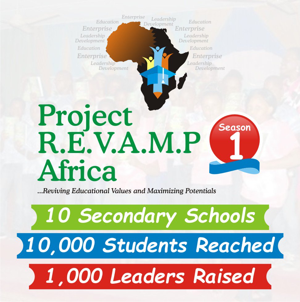 prevampafrica's tweet photo. Our Goal is to reach at least 10,000 students in at least 10 schools and raise 1000 leaders in one year! We have STARTED! #ProjectREVAMP https://t.co/hKTnn7YHrO