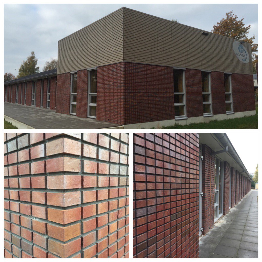 #mooi metselwerk #cambridge schijnvoeg #school Burgum <a href="/TWAarchitecten/">TWA architecten</a> @DaasBaksteen