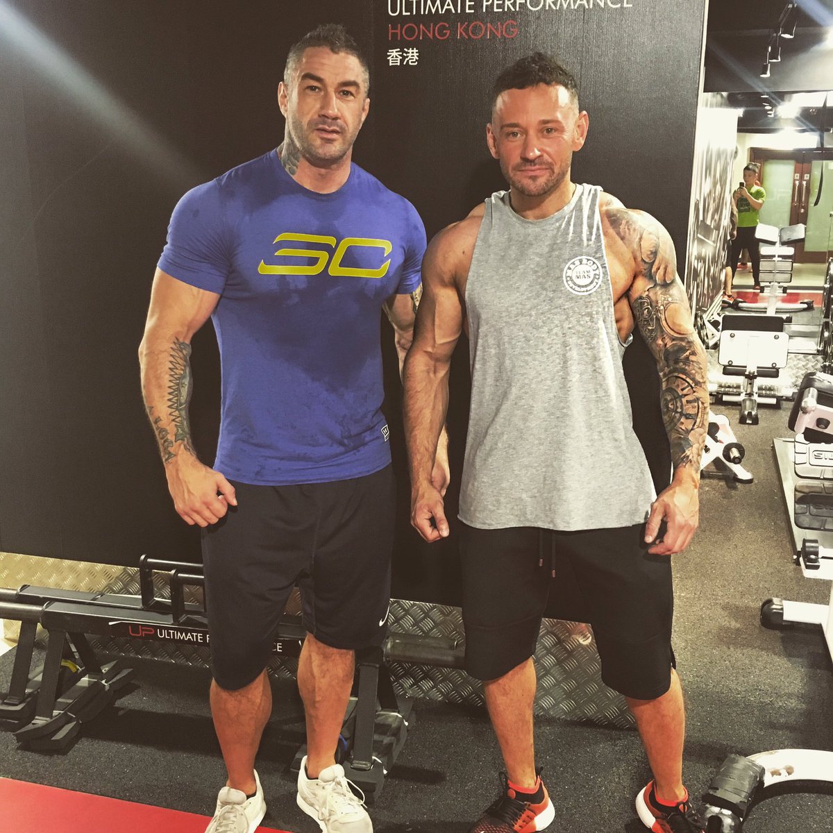 MJphysique's tweet image. Great catch up with the bro today @UPFitness in Hong Kong #UP #HK