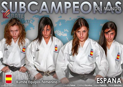 Equipo femenino de Kumite de la Federación Española es MEDALLA de PLATA ENHORABUENA CAMPEONAS <a href="/RFEKarate/">R.F.Española Karate</a> #karatelinz2016