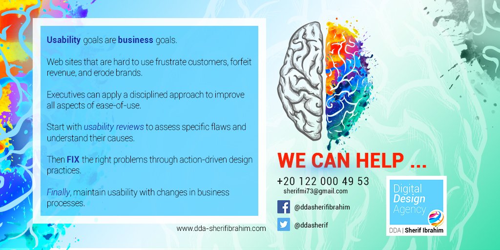 DdaSherif's tweet image. #Usability  #business_goals #ease_of_use #usability_maintain #designthinking #designerproblems #UserExperience #visualization