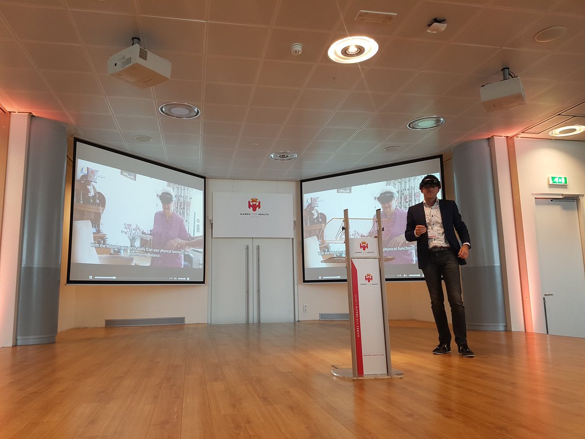 Fall prevention training with elderly patients using Microsoft Hololens -  demonstration  by Joris Arts #GFHEU ^KJ