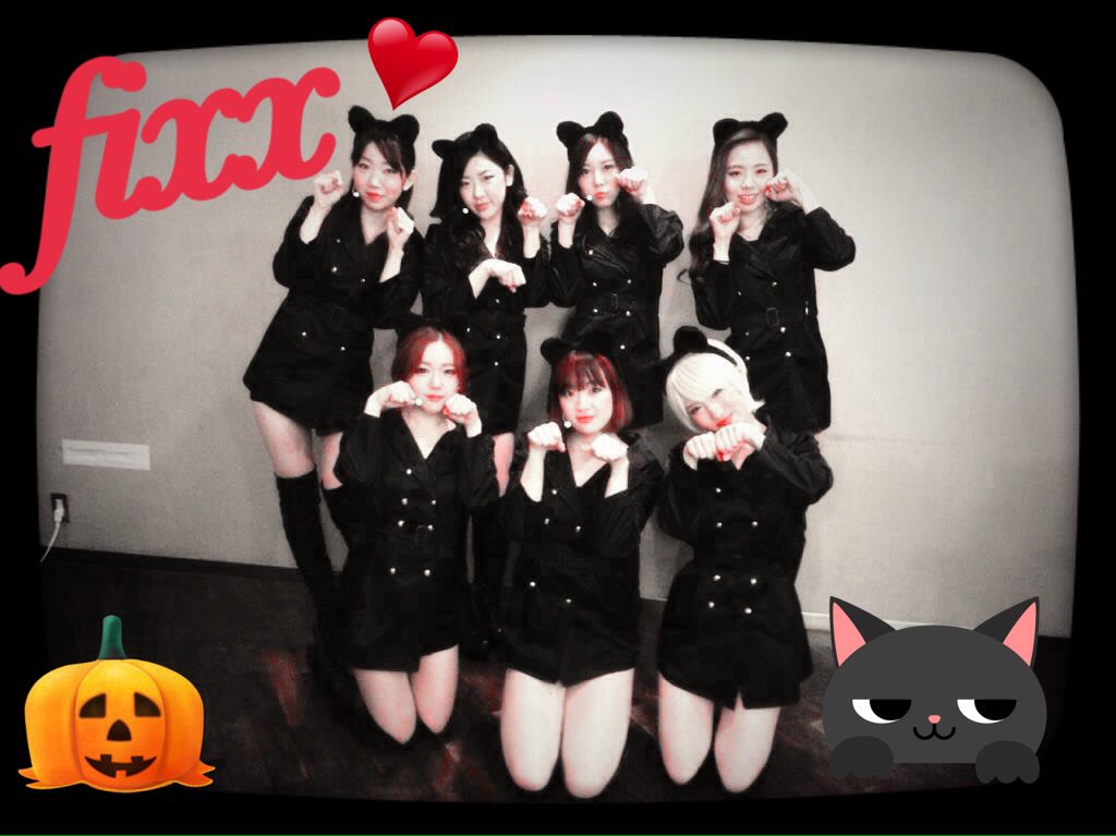 fixx_official's tweet photo. ハッピーハロウィン🎃사뿐사뿐踊った時の写真をハロウィン風にw🐾明日から11月！もうすぐCHEMIKKE！！！チケットまだまだご予約承り中です♡BATS×fixxのコラボお見逃しなく♡♡♡ https://t.co/o9YWLdPiOz