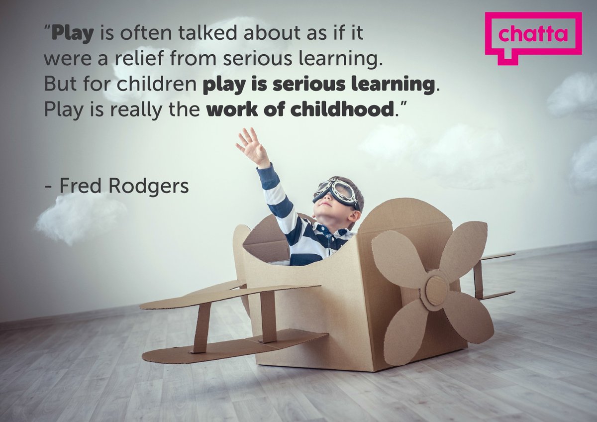 hellochatta's tweet photo. "Play is often talked about as if it were a relief from serious learning. But for children play is serious ... #EYFS #Edchat #cisac16 https://t.co/31EIeLgXgQ