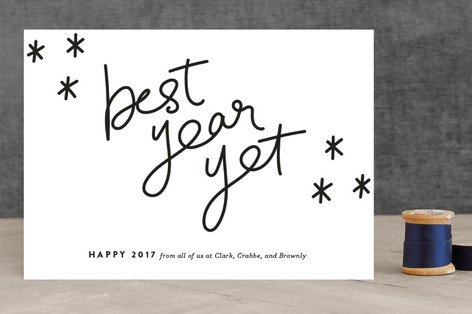 Best Year Yet non-photo holiday card by Up Up Creative for Minted