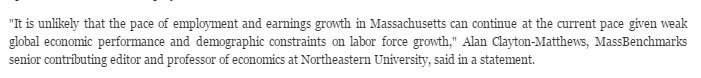 BradMacDougall's tweet image. via @statehousenews #MassBenchmarks recognizes #workforce &quot;Headwinds&quot; for growth  -- &amp;gt; not a  good time for taxing #mabiz job creators! #tax