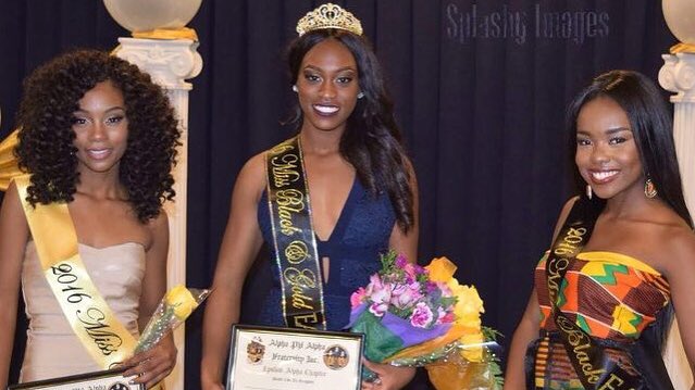 EpsilonAlpha06's tweet image. Our 2016 Miss Black &amp;amp; Gold Court 👸🏾