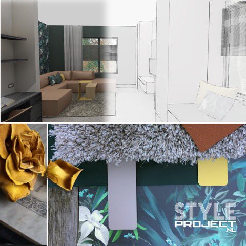 StyleProjectM's tweet image. Sfeerimpressie lounge-hoek, ontwerp project Rijkevoort.  #interieur #ontwerp #Mill #design