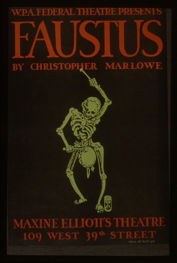 W.P.A. Federal Theatre Presents "Faustus" by Christopher Marlowe (Fairfax, Virginia, b/t 1990 and 1997)