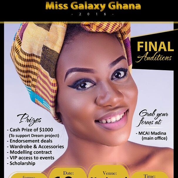 MissGalaxyGh's tweet photo. The pageant for stars
The search has began
Its a battle of Beauty,Brain and Character.
Who wears the crown
@IamLilBygone 
#MissGalaxy2016 https://t.co/k6Zre8Gnkm