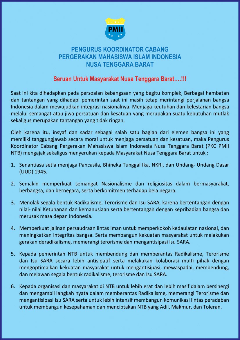PkcNtb's tweet photo. pernyataan resmi dan seruan #PKCPMIINTB https://t.co/TH9hi1nqjp