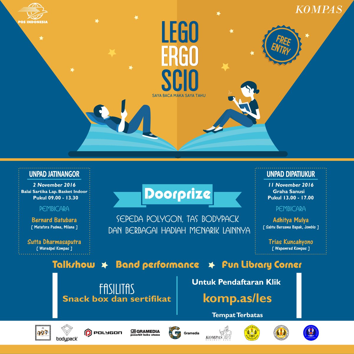 2 kampus terakhir yang bakal kita datangi yaitu Unpad Jatinangor &amp; Dipatiukur.Yuk cari inspirasi dan siapa tau bisa bawa pulang doorprize :D