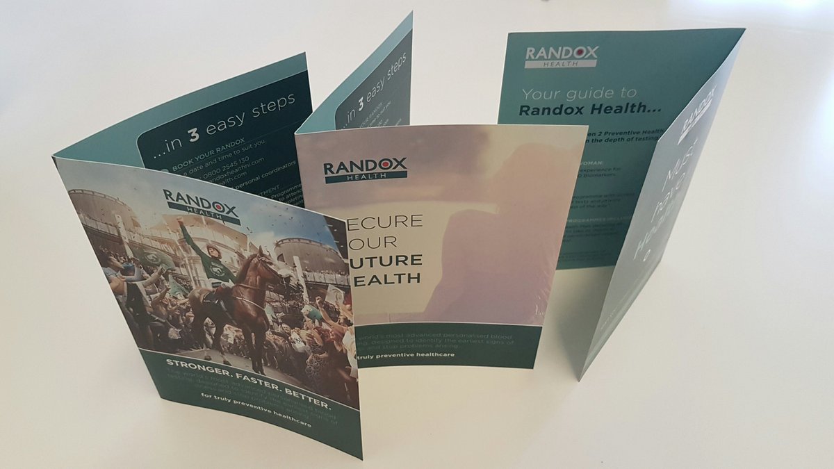 Some great looking A6 folded flyers we recently produced for Randox Health. #digitalprint #belfasthour