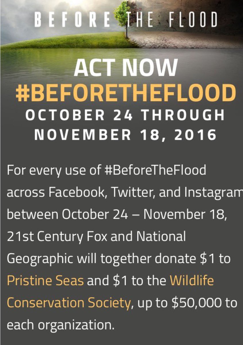 TravelMeChic's tweet photo. #BeforeTheFlood https://t.co/hXXaxvZ3Wo
