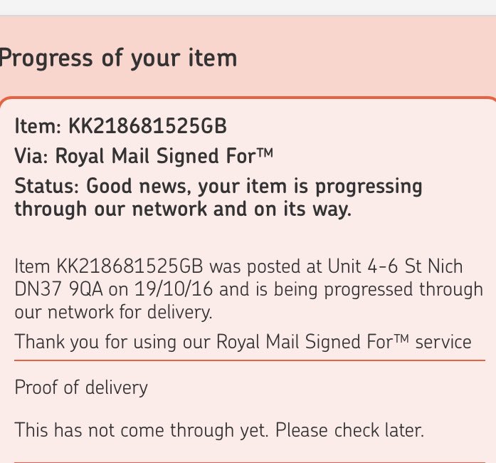 gemmacluchlan's tweet photo. @RoyalMail can you help explain what this means?have you basically lost the letter? https://t.co/Im5tZ7CqAN