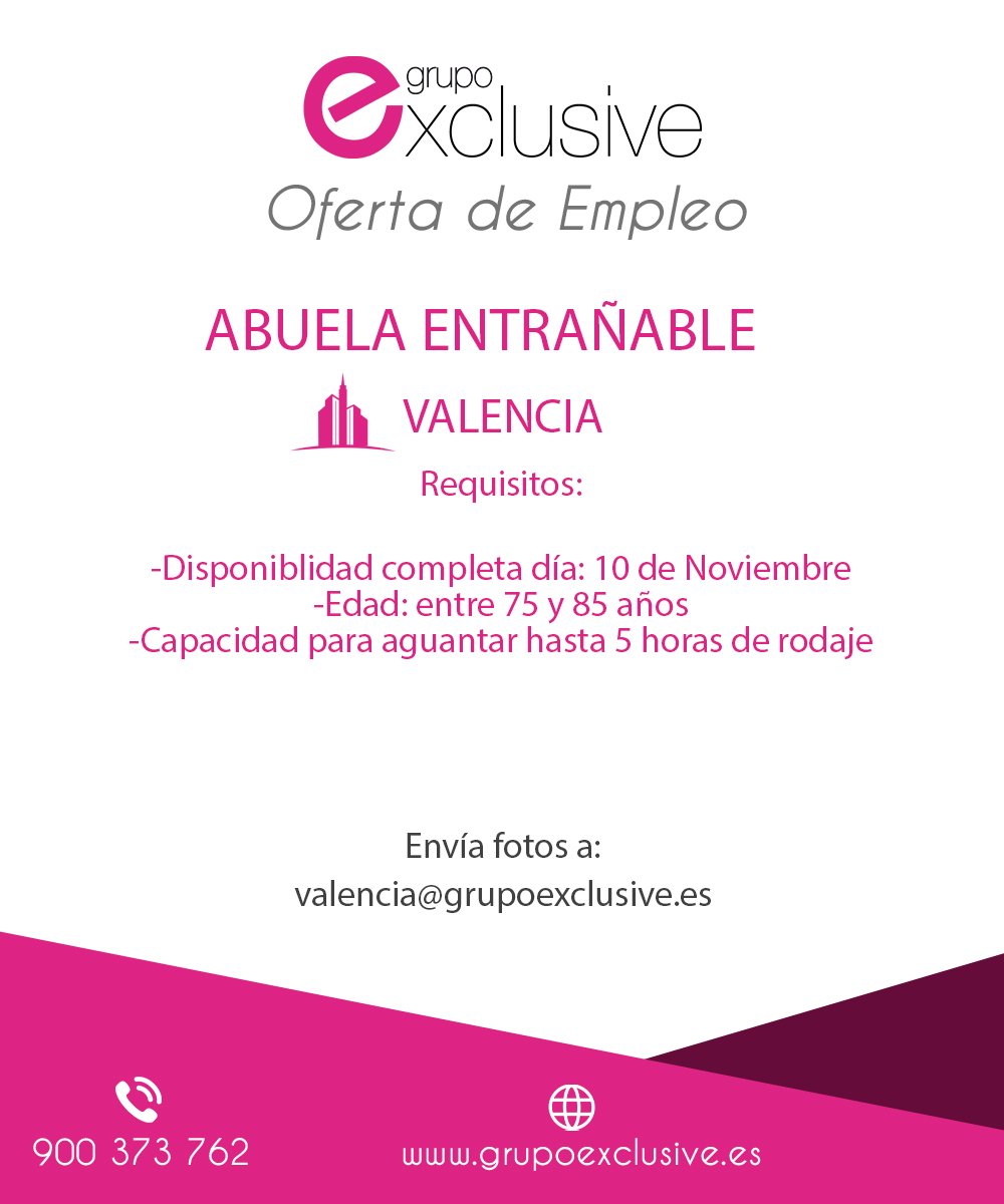 BUSCAMOS ABUELITAS EN VALENCIA #empleo #Abuela #Valencia