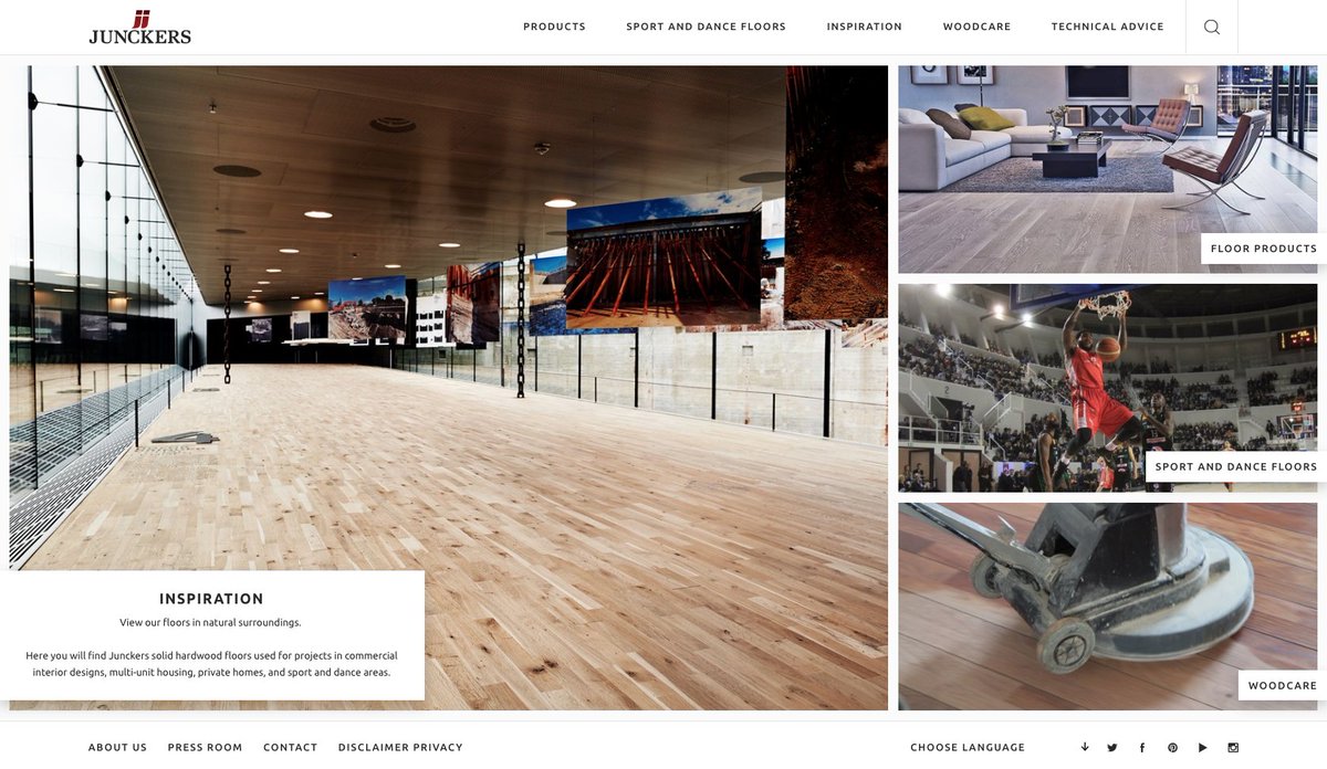 umweltdk's tweet photo. New corp website for Junckers - https://t.co/dkRM8xjbKX (Another #umbraco site #launchday #umbLaunch) https://t.co/cgOWoT9r1D