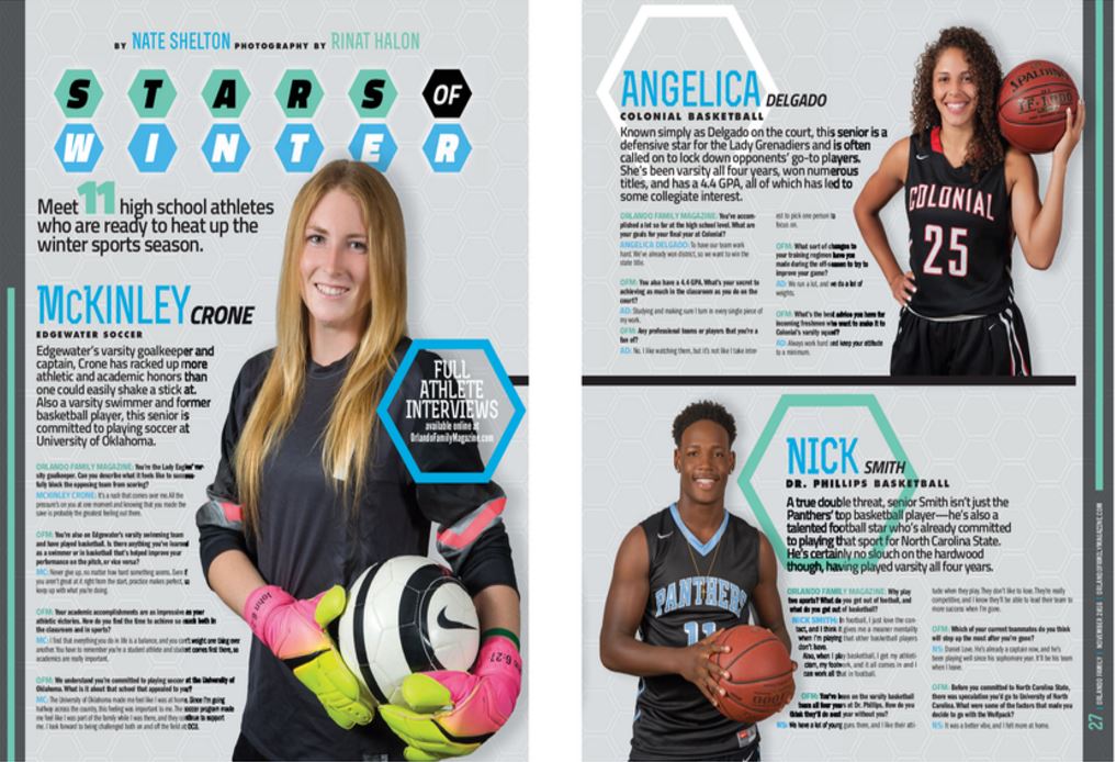 OCPSnews's tweet photo. Fabulous spread on 11 of our student-athletes in Nov. @Orlando_Family. Read the whole article here: https://t.co/FitCuCk73k #OCPSRivalryLove https://t.co/kBbuBG89W9